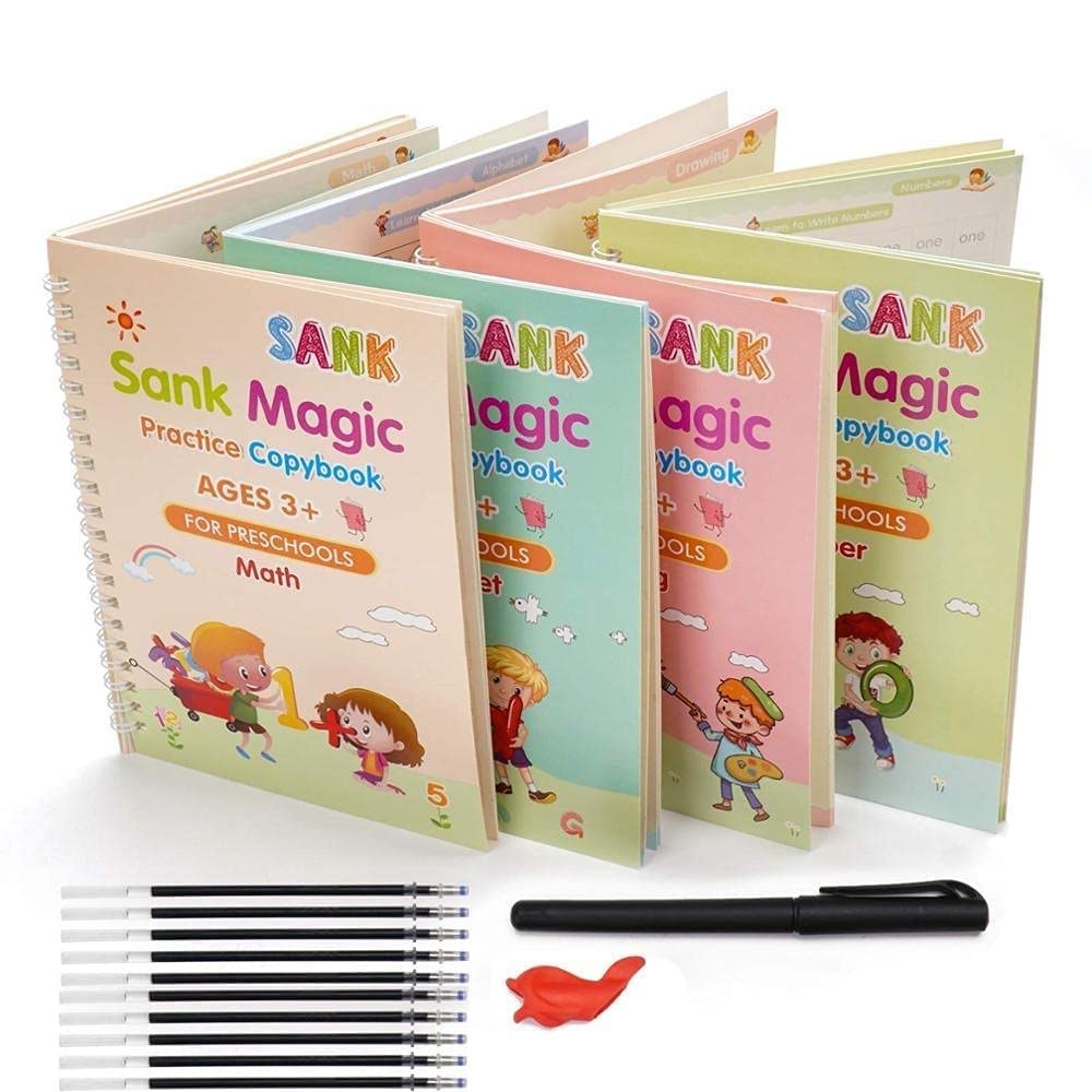 Magic Handwriting Copybook Kit – 4-in-1 Learning Set for Kids