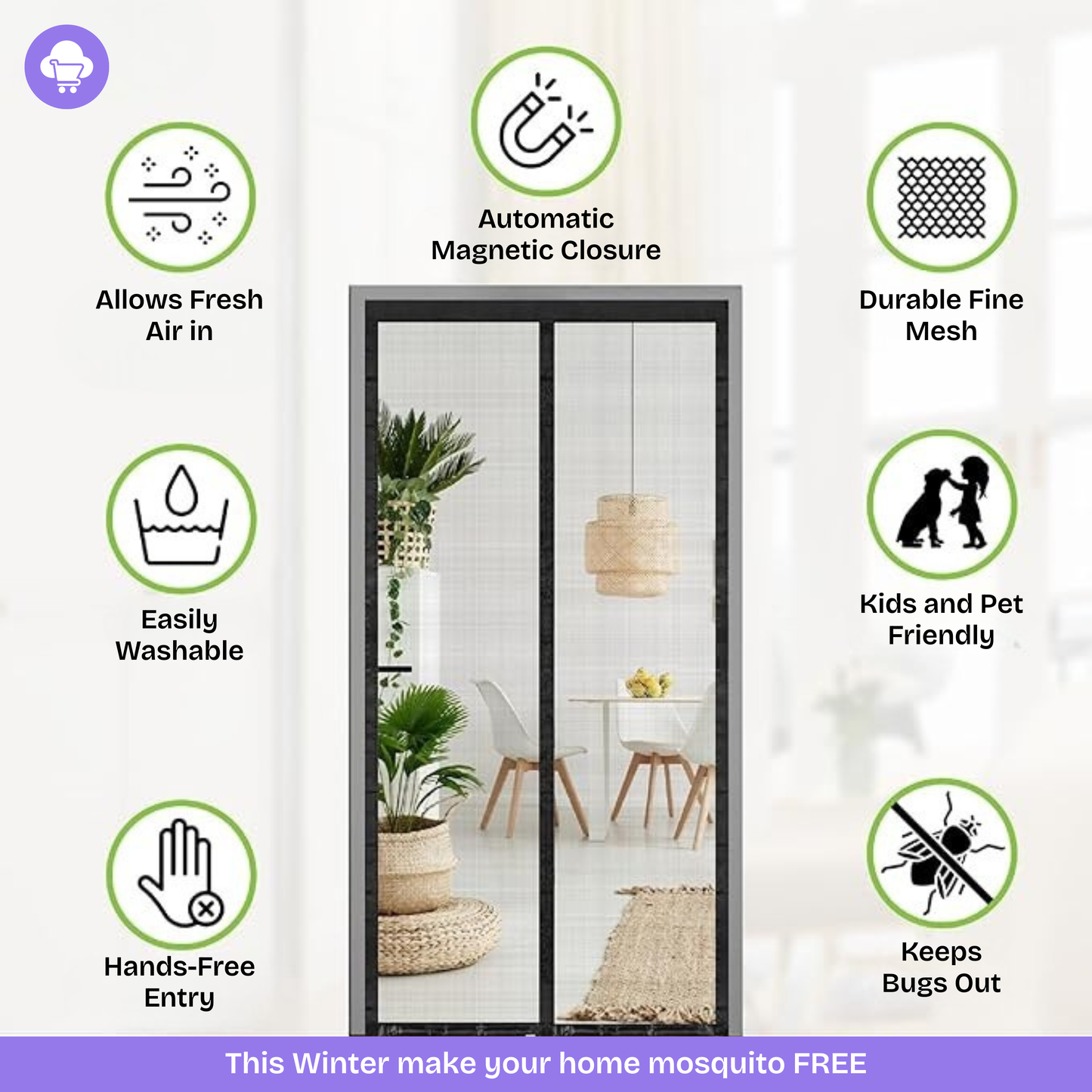 Magnetic Anti-Mosquito Door Curtain