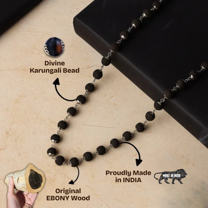 Original Karungali Mala – 54 Verified Ebony Wood Beads