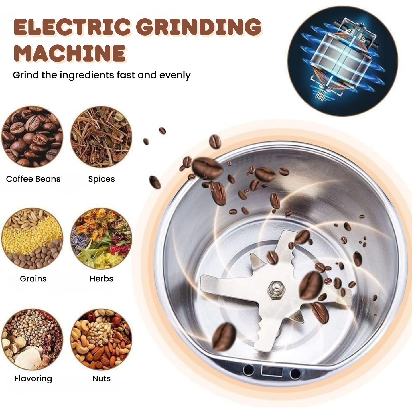 DailyGrind Electric Grinder – Fresh Grinding, Made Easy!