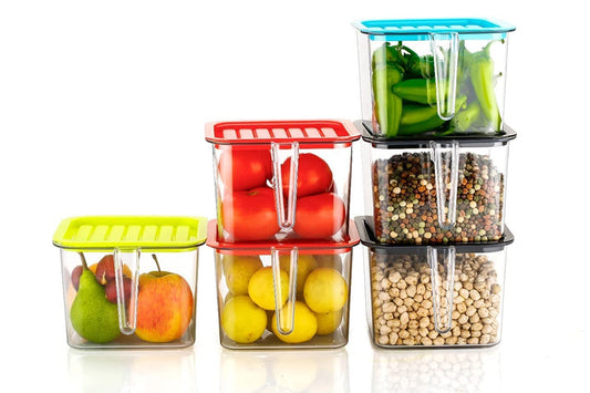 6-in-1 Space-Saving Kitchen Storage Baskets – Unbreakable & Stackable