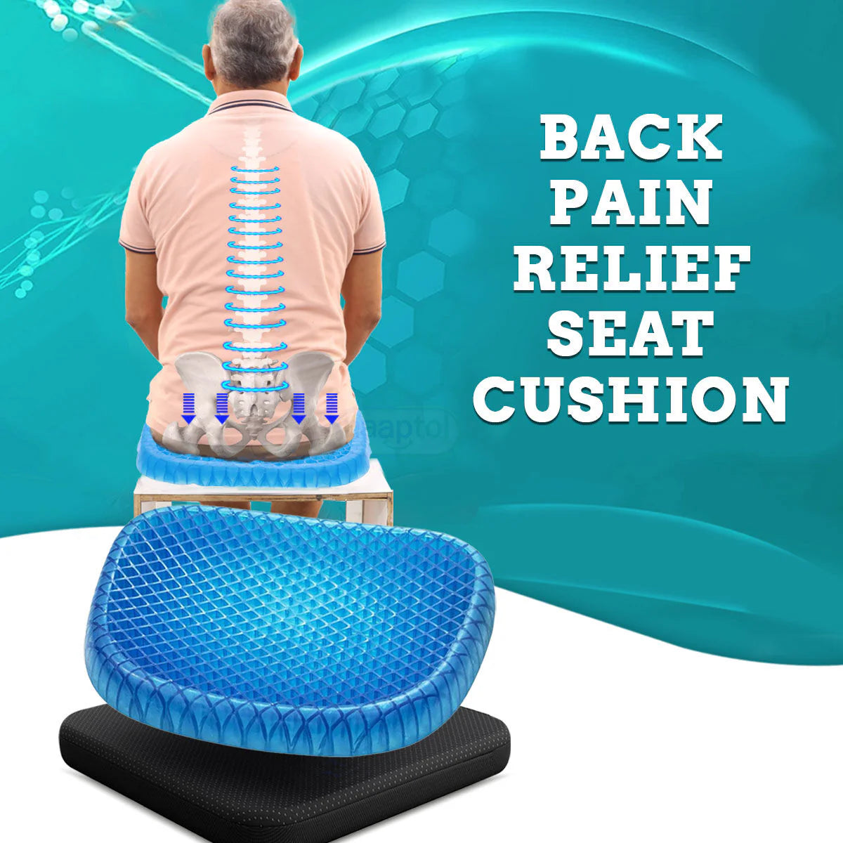 OrthoGel™ Seat Cushion – Sit Smarter, Live Pain-Free